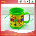 3D animal plastic mugs with soft pvc mugs